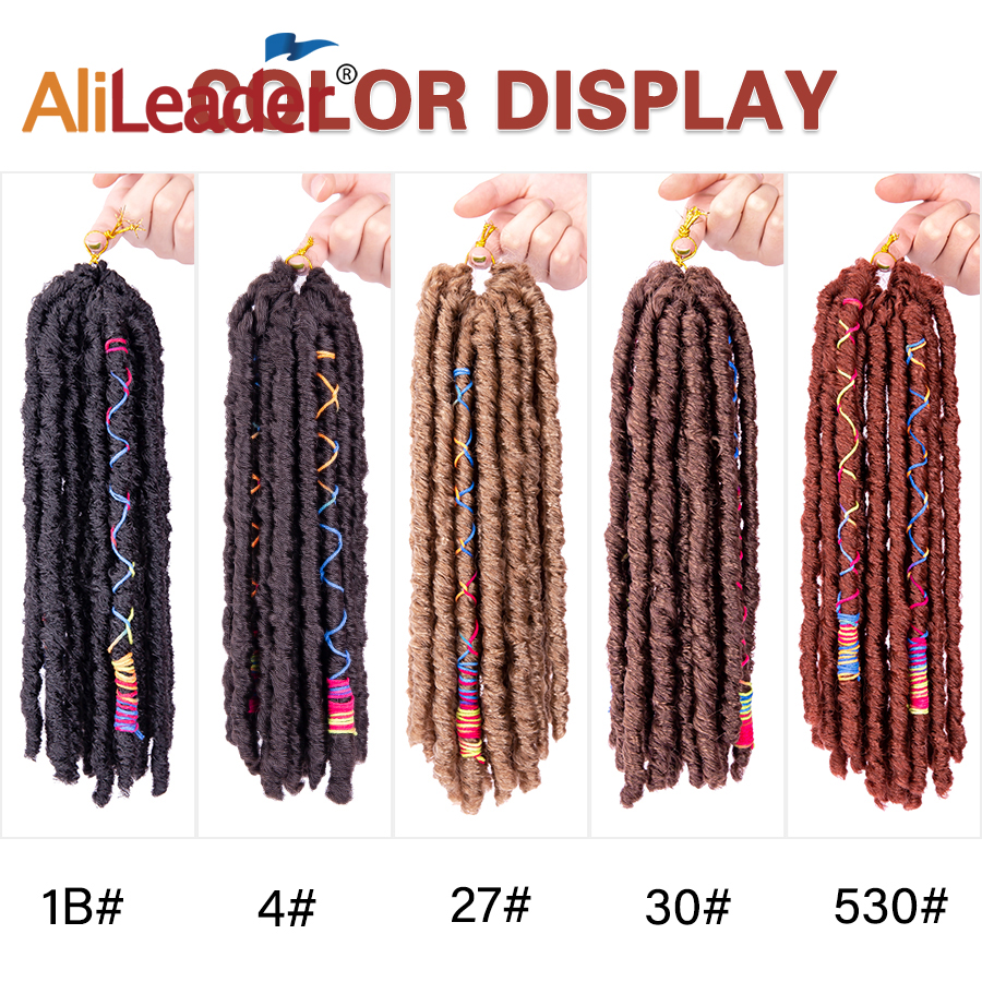 Color Line Faux Locs Ombre Crochet Braid Hair