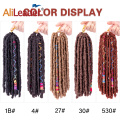 Dreadlocks Straight Jumbo Faux Locs com linha colorida