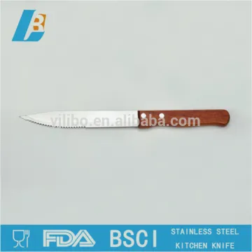 Wooden handle stainless steel knife