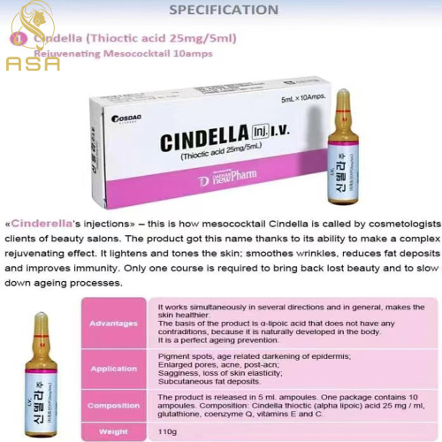 Korea Original Glutanex Injection korea best cindella acid vitaminc skin whitening injection Manufactory