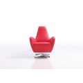 Fauteuil pivotant en cuir moderne