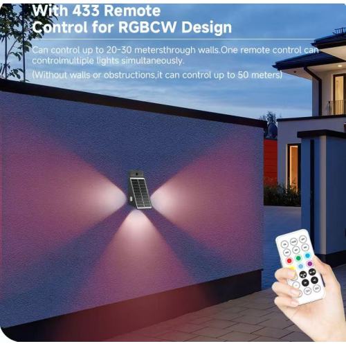 Luminaria de pared luminiscente de 3 lados