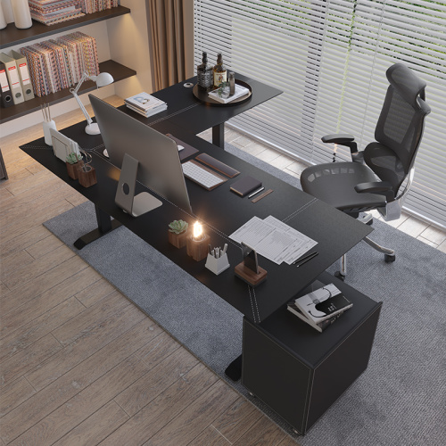 طاولة مكتب خشبية كهربائية الجلوس الوقوف مكتب الكمبيوتر