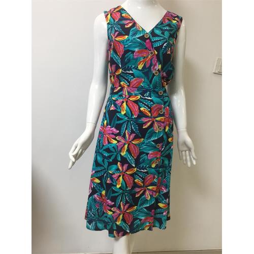 printed viscose long dress