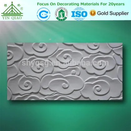 Color Painted Gypsum Plaster Acoustic Insulated TV Background Wall Panel Board