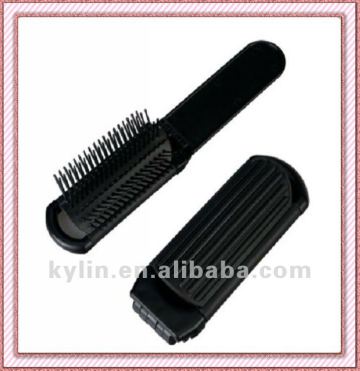 Plastic folding hair brush