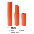 Cylindrical Plastic Lip Balm Lipstick Case