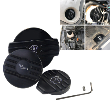 AUSO Aluminium Tank Caps for VW CC Golf GTI Audi Seat Skoda 2.0T Scirocco EA888 Engine