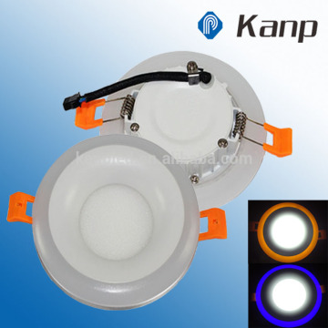 9W New Double Color Blue Outer Trim Led Downlight