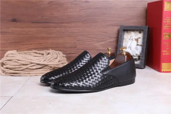 Woven Upper Genuine Leather Men's shoes