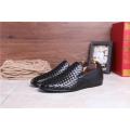 Chaussures pour hommes en cuir authentique tissu tissé