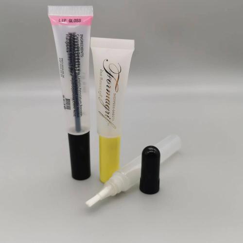 Custom Lip Balm Tubes Clear squeeze empty lipgloss tube packaging with brush Supplier