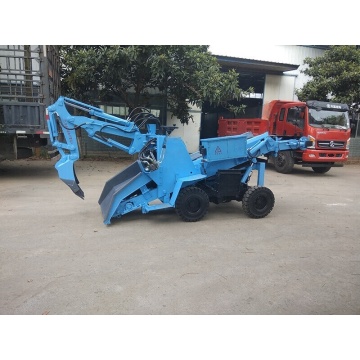 Колесо приподнят с погрузчиком