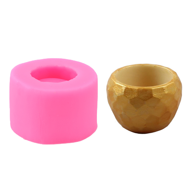 1PCS Diamond Shaped Silicone Mold Flower Pot Vase Concrete Cement Mold DIY Clay Ashtray Candle Holder Mould