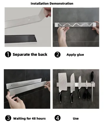 Stainless Steel Magnetic Knife Bar - Multi-Purpose Knife Holder & Strip