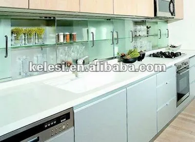 white kitchen countertop artificial marble slab