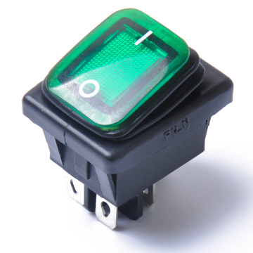 12V 15A Waterproof Rocker Switch with Lamp Light - DPST for Car Boat