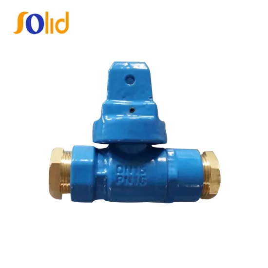 DI compression ball valve for PE pipe