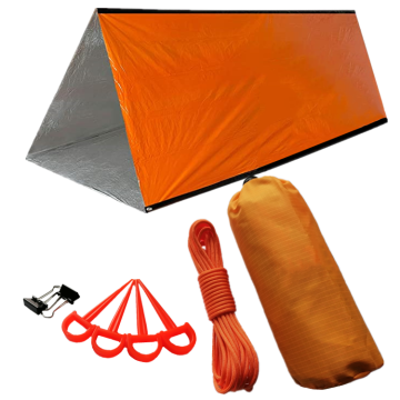 Portable Small Tent Emergency Survival Thermal Reflective Tube Shelter Kit Sleeping Tent