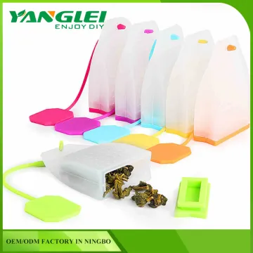 Silicone Reusable Tea Bag Candy Silicone Tea Infuser Strainer Set