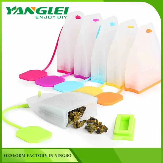 Silicone Reusable Tea Bag Candy Silicone Tea Infuser Strainer Set