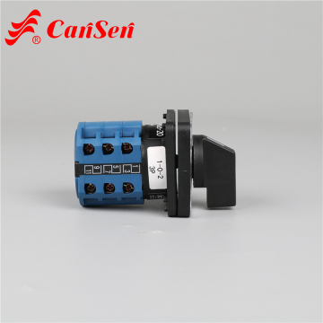 Cantak LW26-20 1-0-2 3P 20A Changeover Switch with Centre OFF 60 Degree Universal Custom Manual Transfer Switch