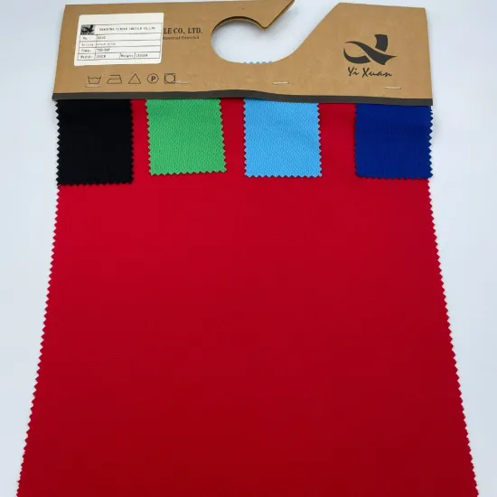 Solid Color Breathable Polyester Pique Dobby Cloth