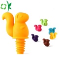 Squirrel Silicone Cute Design Vin Stopper pour Cap