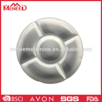 Hotel use chip and dip plate melamine food tray