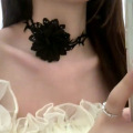 Black Thorn Rose Vintage Necklace