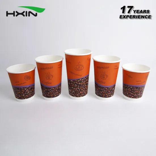Disposable Food Grade A Paper Double Wall Coffee Paper Cups