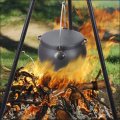 Pot de camping en aluminium portable avec support réglable 6.5QT