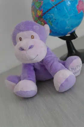 Mother and child purple naughty monkey plush toys