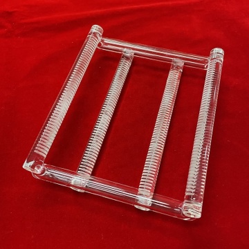 Custom Quartz Glass Boat Rack for 60 Wafers
