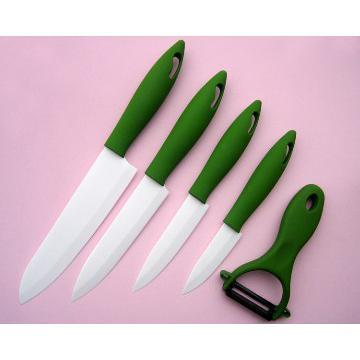 Titanium Ceramic Knives Set With Acrylic Block