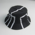Best Selling Black Bucket Hat With White Print