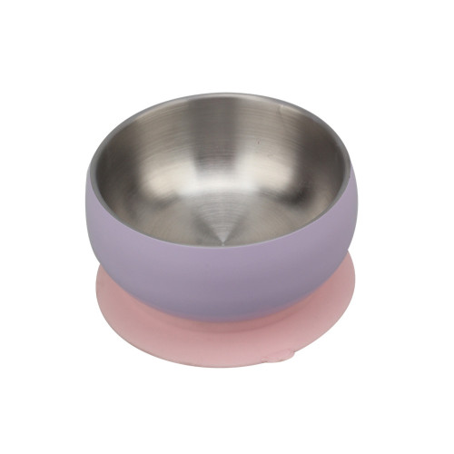Baby Feeding Bowl with Silicone Base and Lid