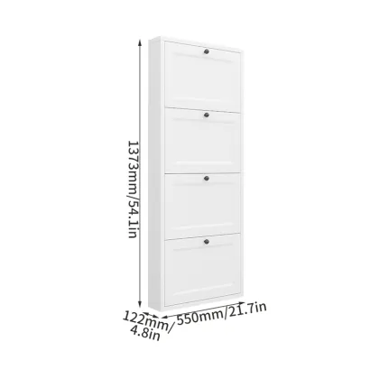 Luxury Modern Metal Home Entrance Shoe Rack Storage Cabinet
