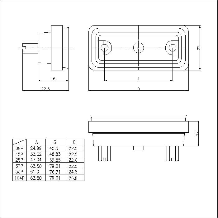 WDBC-XX-01 D-sub waterproof cover