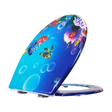 Duroplast Toilet Seat in underwater world pattern