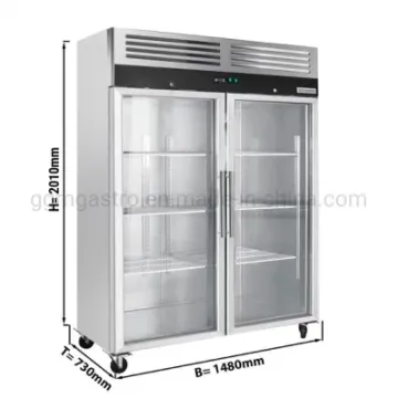 Professional Refrigerator Supermarket Refrigerated Display with Height Adjustable Stainless Steel Feet