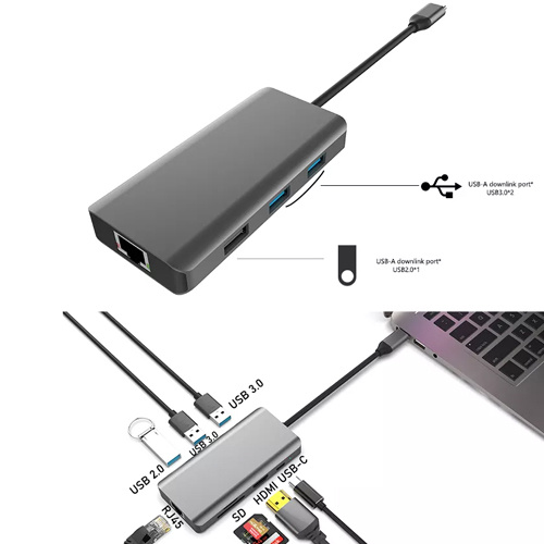 Hybrid Docking Station Docking Station USB2.0 USB3.0 RJ45 for Macbook Factory