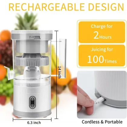 2024 Wholesale Wireless Orange Juicer - USB Rechargeable Electric Slow Juicer