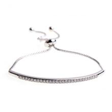 Bracelet en diamant artificiel en acier inoxydable pour femme