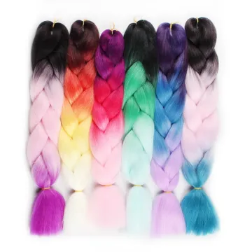 24"Women Ombre Two Tone Jumbo Twist Braids Synthetic Hair Braiding Extension