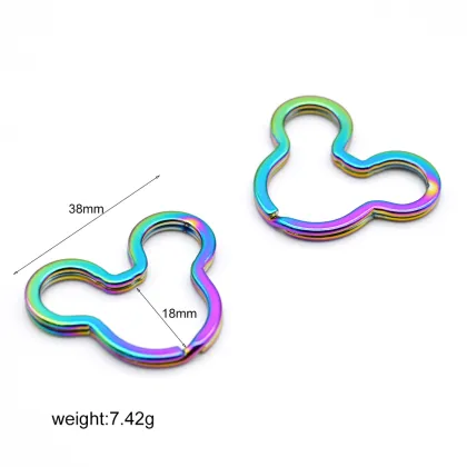 Creative Mickey Mouse Shaped Colorful Key Rings