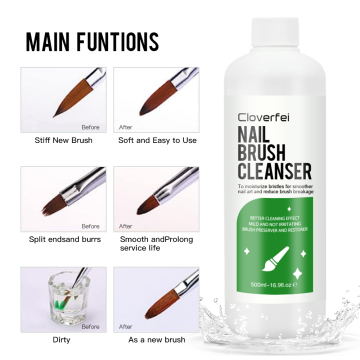 Cleaner per spazzole per unghie - Spazzola per chiodo acrilico da 500 ml Remover liquido