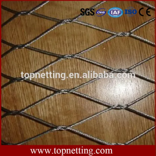 Stainless Steel Rope Mesh Zoo fence Mesh/High Strength Decorative Hand-Woven Stainless Steel Rope Wire Mesh