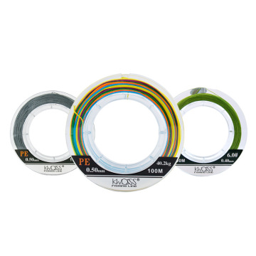 X12 100m Freshwater Fishing Gray Green Multicolor Braid Line for Saltwater Casting