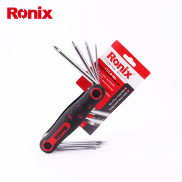 ronix folding star hex key wrench 8pcs torx allen key set with ring RH-2021
FOLDING TORX KEY (8 pcs) – RH-2021